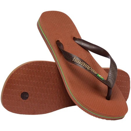 havaianas 哈瓦仕 巴西人字拖 官方唯一授權 男款 跳色Brasil Logo咖啡色4110850-2815-細節圖4