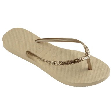 havaianas 哈瓦仕 巴西人字拖 官方唯一授權 女款 亮片金色4146975-0154-細節圖2