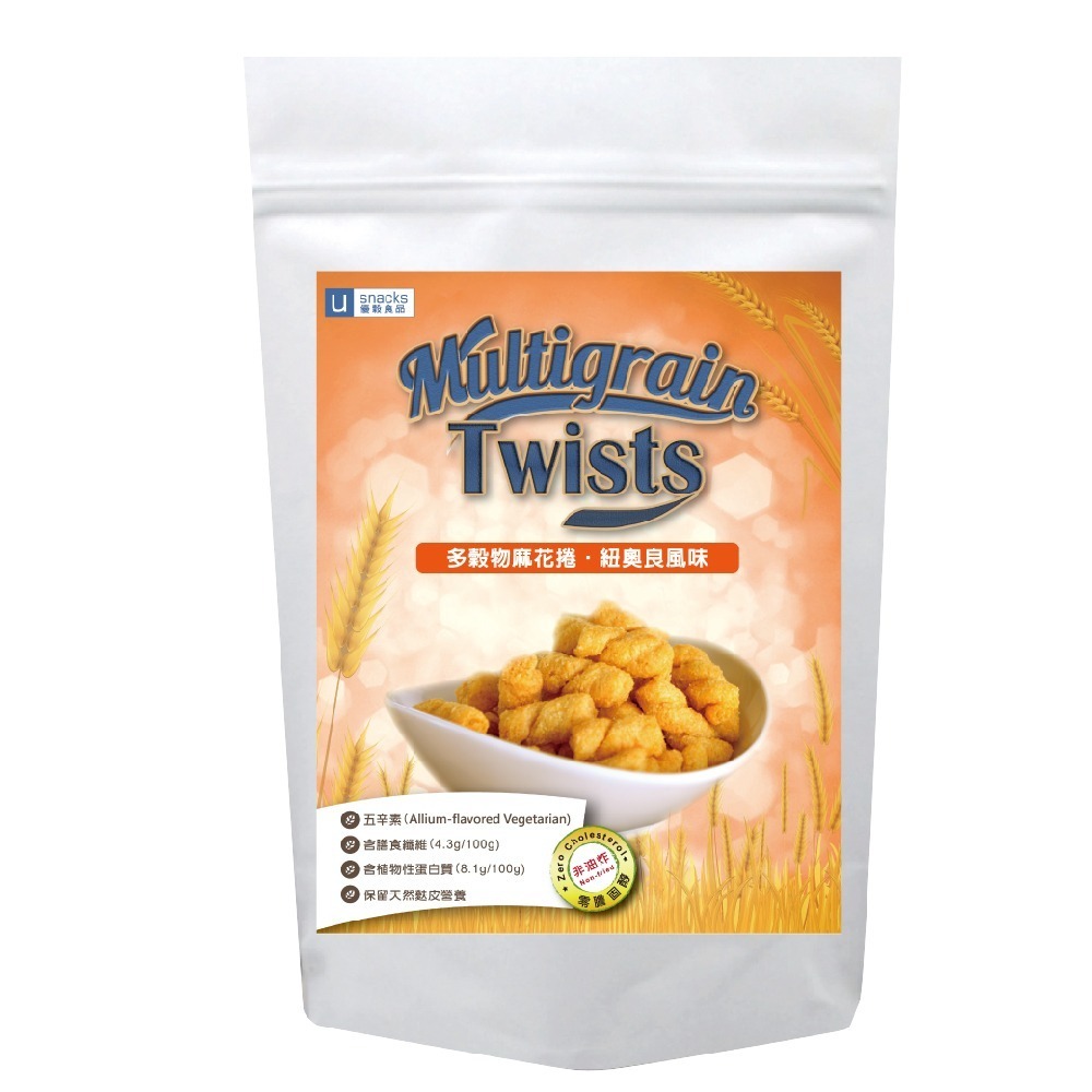 ｜菓韻穀香｜(紐澳良)多穀物麻花捲(60g/袋)-細節圖2
