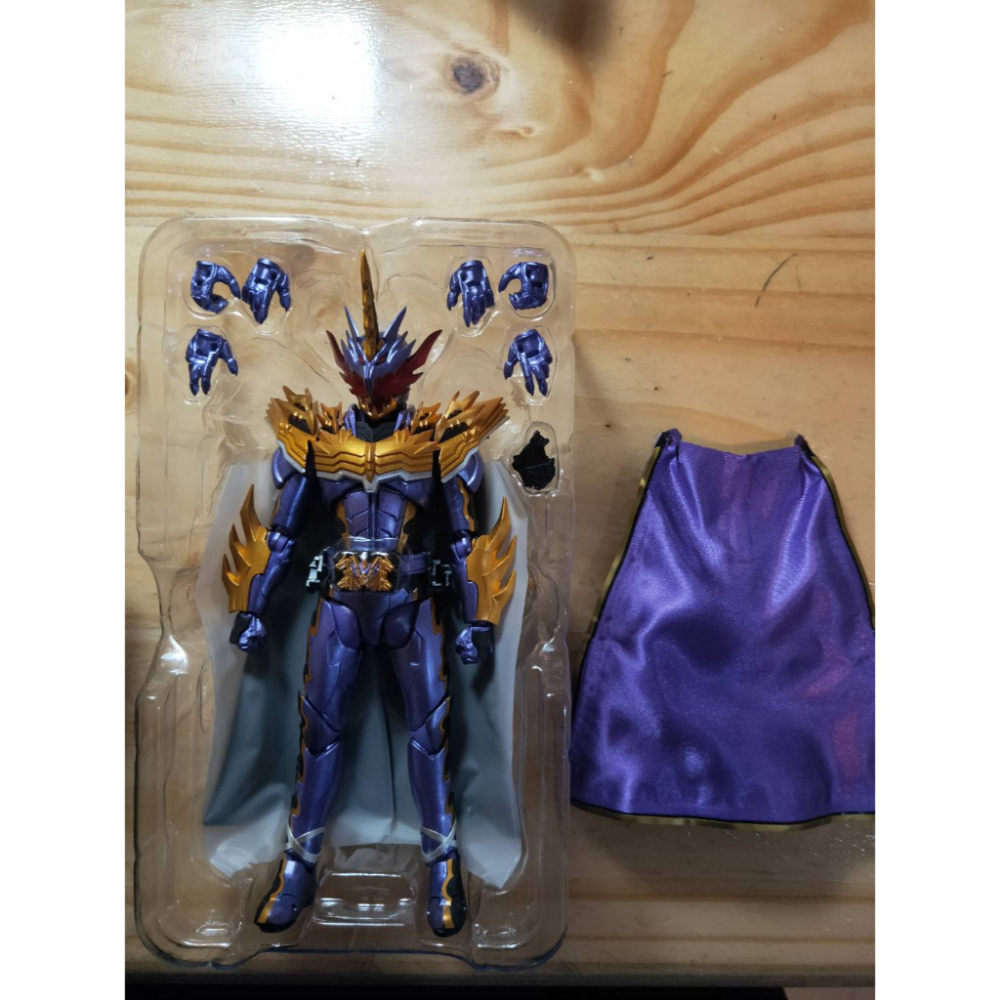 日版 SHF 附第三方披風 假面騎士 聖刃 邪王魔龍 邪王之龍 S.H.Figuarts 非 邪惡魔龍 黃雷 龍騎士-細節圖2