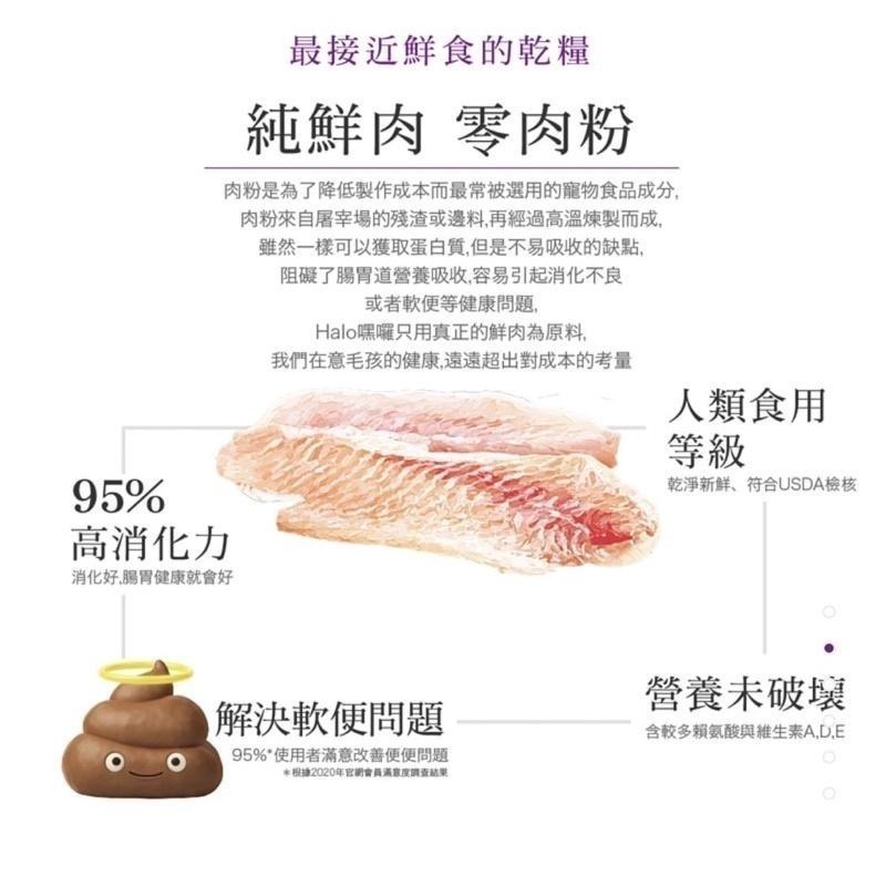 【3隻貓】嘿囉HALO無穀貓飼料⭕️送餐包可累贈 無穀 貓 挑嘴 幼貓 成貓全品項-細節圖2