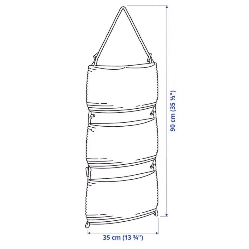 [ IKEA絕版品 ] 📢 IKEA NORDRANA置物籃 浴室收納袋 抽屜分類袋 置物袋 掛袋 編織籃 分類收納袋-細節圖4