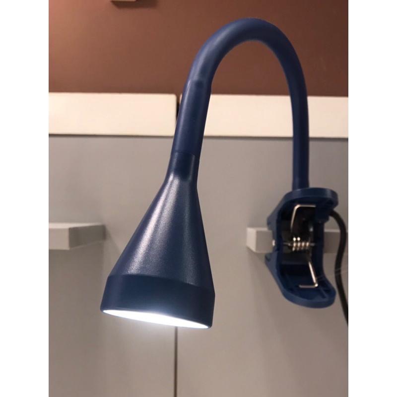 [ IKEA絕版品 ] 📢 IKEA正品 NAVLINGE 桌燈質感深藍色LED夾式聚光燈工作燈 閱讀燈-細節圖3