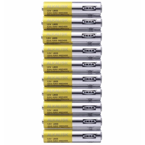 [ IKEA絕版品］📢 IKEA 正品 ALKALISK鹼性電池10件裝 4號AAA 四號LR03 1.5V電池