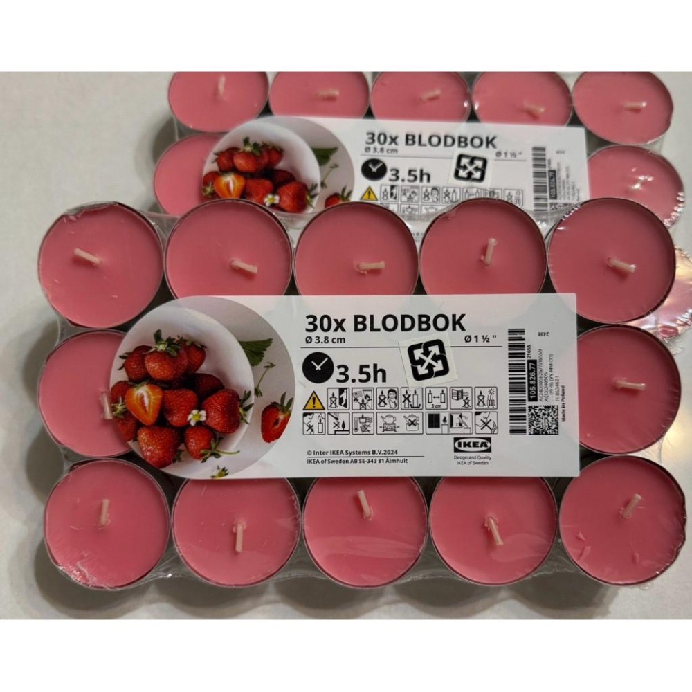 [ IKEA絕版品］📢 IKEA代購正品 草莓口味  芳香小蠟燭 香氛蠟燭  香味小蠟燭 氣氛 薰香蠟燭 鋁殼蠟燭-細節圖4