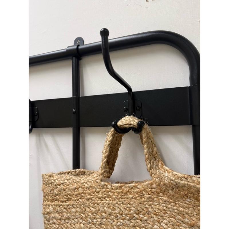 IKEA絕版品 比新款厚實 IKEA 代購 PINNIG 收納鞋凳附衣帽架 三層衣架 玄關 工業風衣帽架 衣帽架-細節圖3