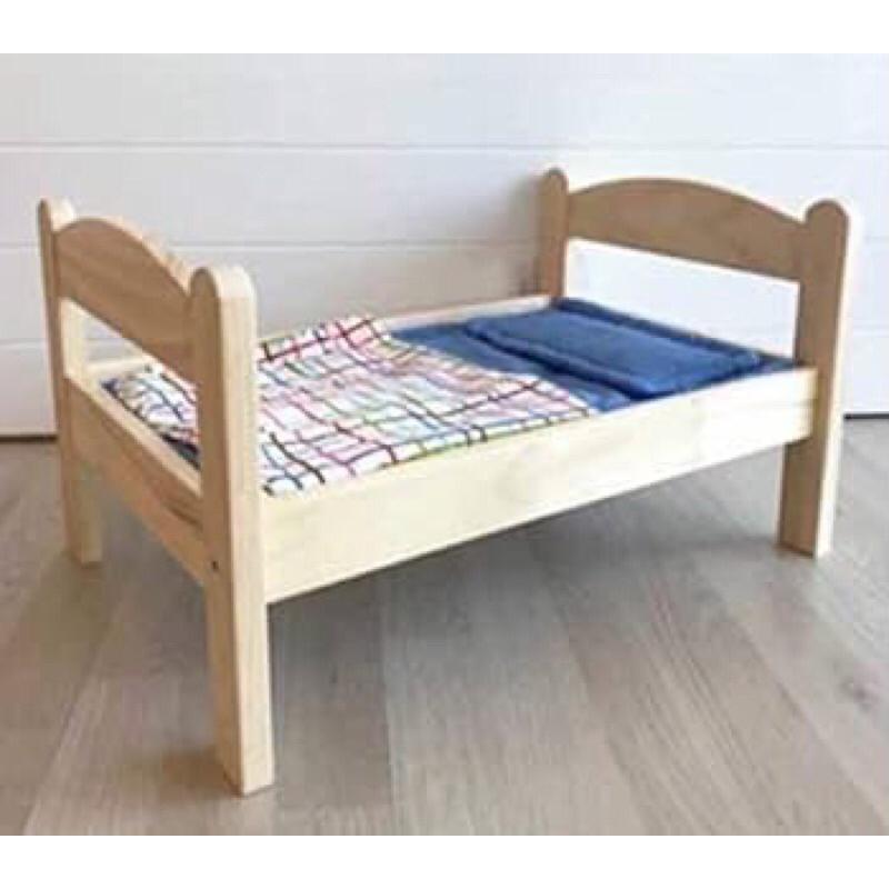IKEA 代購 正品 DUKTIG 洋娃娃床附寢具組 松木 兒童 扮家家酒 寵物床用 中小型犬 貓咪床-細節圖6