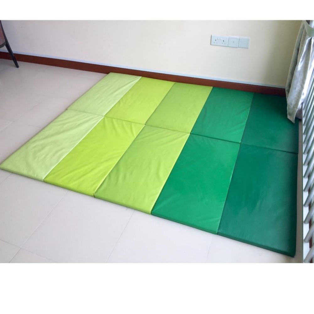 [ IKEA絕版品 ] IKEA代購 當天出貨  PLUFSIG 折疊式運動墊  綠色遊戲地墊 兒童地墊  瑜珈墊-細節圖3