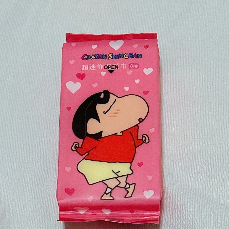 蠟筆小新-濕紙巾8抽/隨身包/方便/清潔/小包裝-細節圖2
