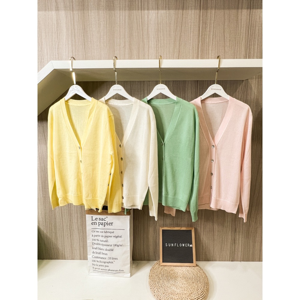 『桑芙兒』現貨 韓系 氣質款 天絲 亞麻 罩衫 黃/綠/白/粉 #T356-細節圖9
