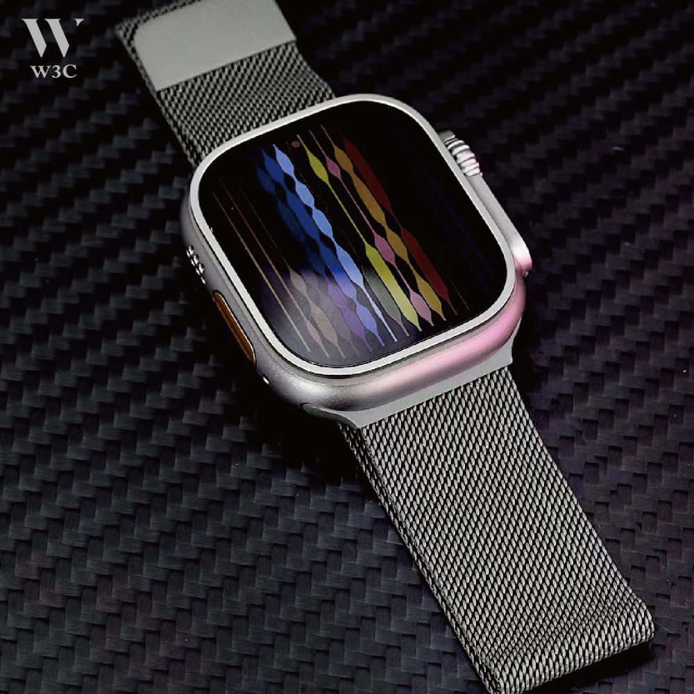W3C現貨Apple Watch s9 Ultra 2 米蘭 金屬 錶帶 蘋果 手錶 se s8 7 45 41 44-細節圖8