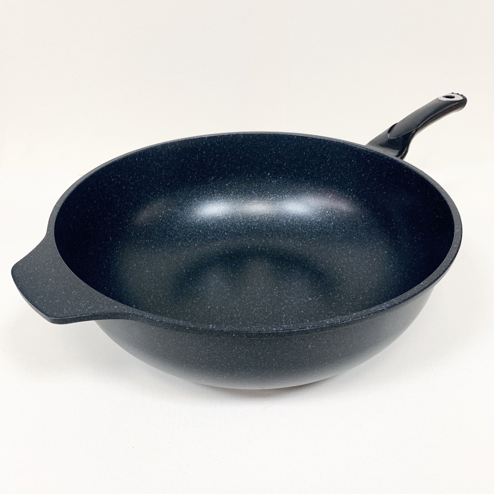 【H.A.C】韓國製造 艾力克Eric大理石重力鑄造不沾炒鍋38cm-細節圖3