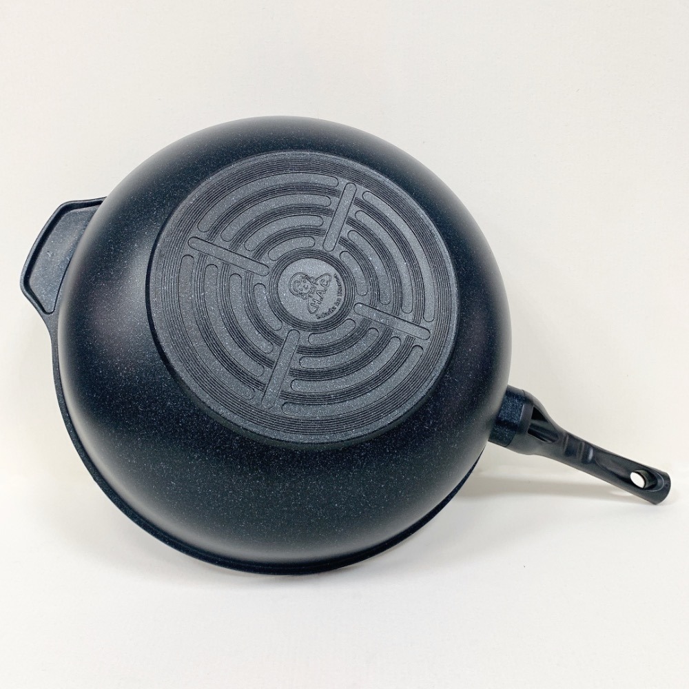 【H.A.C】韓國製造 艾力克Eric大理石重力鑄造不沾炒鍋38cm-細節圖4