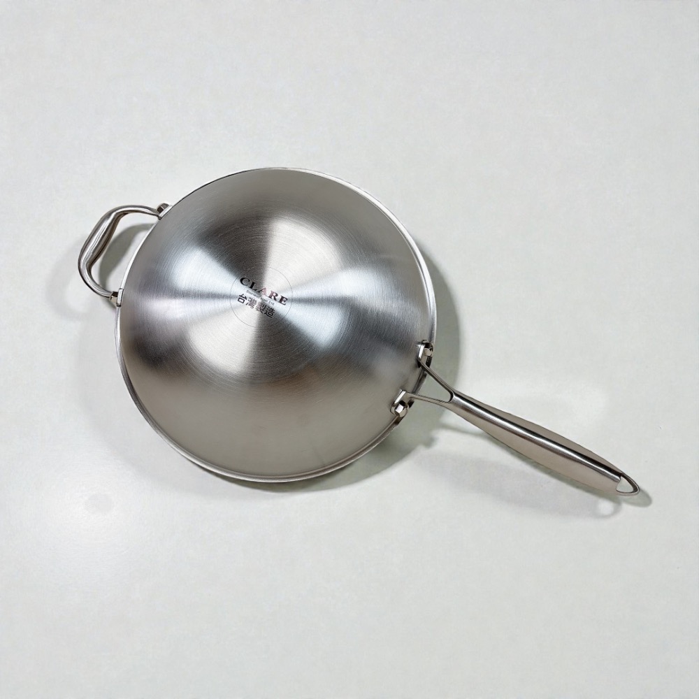 【CLARE可蕾爾】台灣製造 典鑽316不銹鋼不沾炒鍋28cm (適用IH及各式爐具)-細節圖2