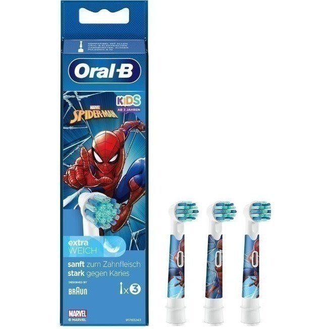 現貨 原廠正品歐樂B Oral-B EB10 蜘蛛人 兒童電動牙刷刷頭-細節圖3