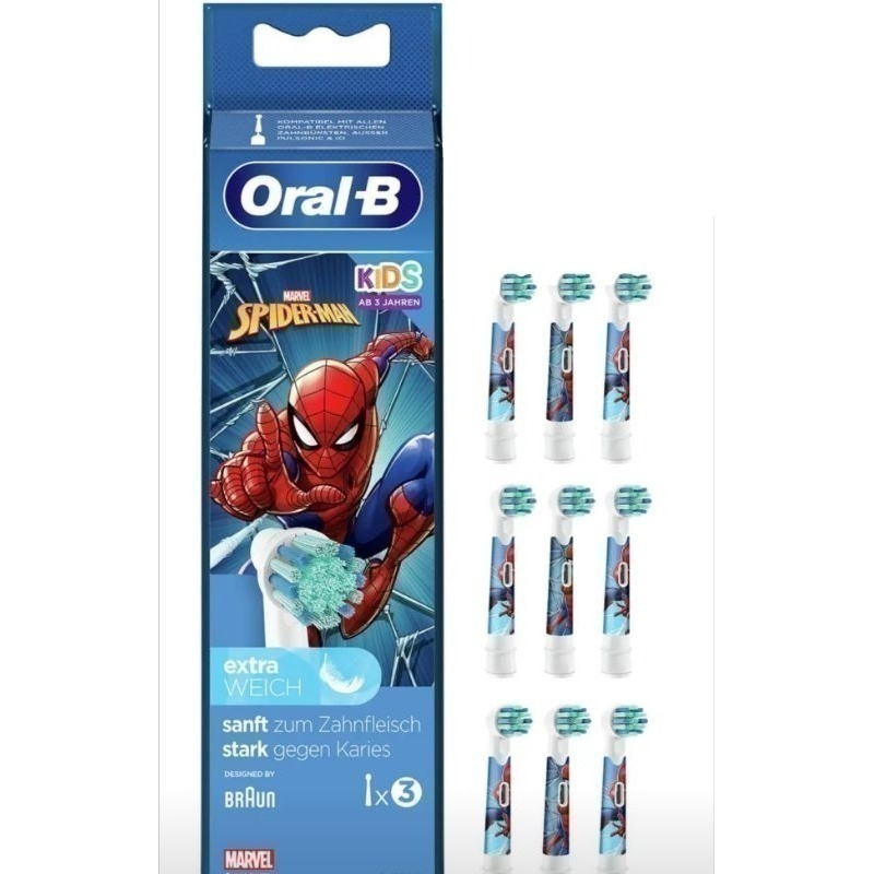 現貨 原廠正品歐樂B Oral-B EB10 蜘蛛人 兒童電動牙刷刷頭-細節圖5