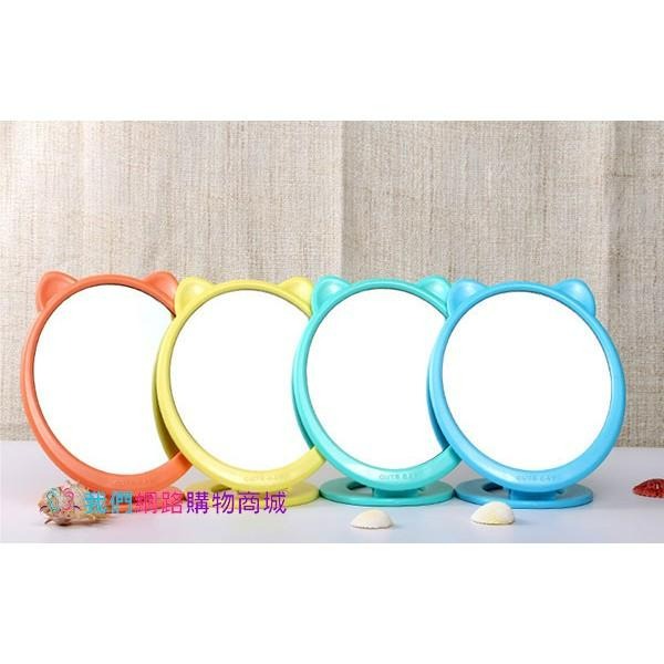 貓耳造型可折疊化妝鏡【恆樂居家】 折疊鏡 化妝鏡 隨身鏡 桌鏡 立鏡 鏡子-細節圖4