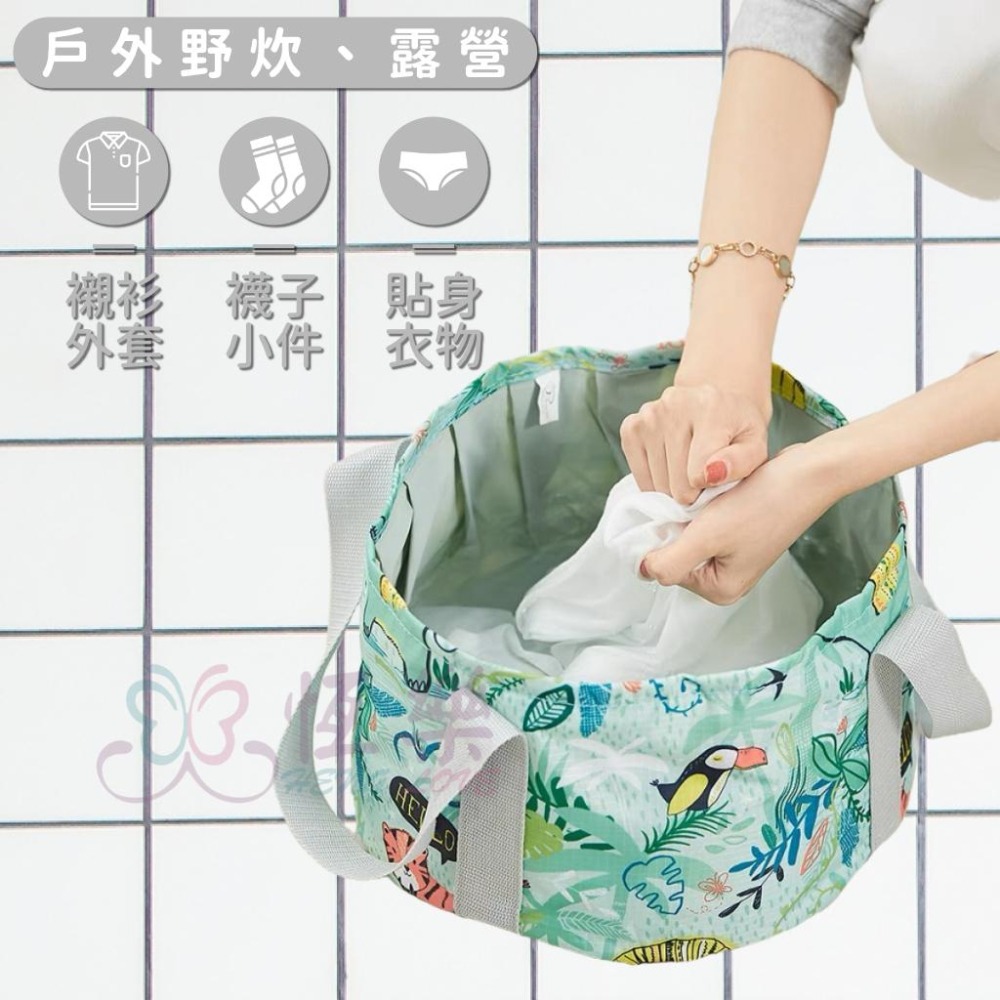 旅行洗漱筒 便攜式折疊水桶【恆樂居家】 旅行包 圓筒包 洗漱包 泡腳桶『洗漱筒』-細節圖2