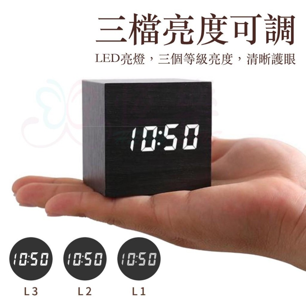 台灣現貨🇹🇼質感木紋LED電子鐘【恆樂居家】生日禮物 交換禮物 宿舍時鐘 木質時鐘 木紋時鐘 學生鬧鐘 電子鐘-細節圖8