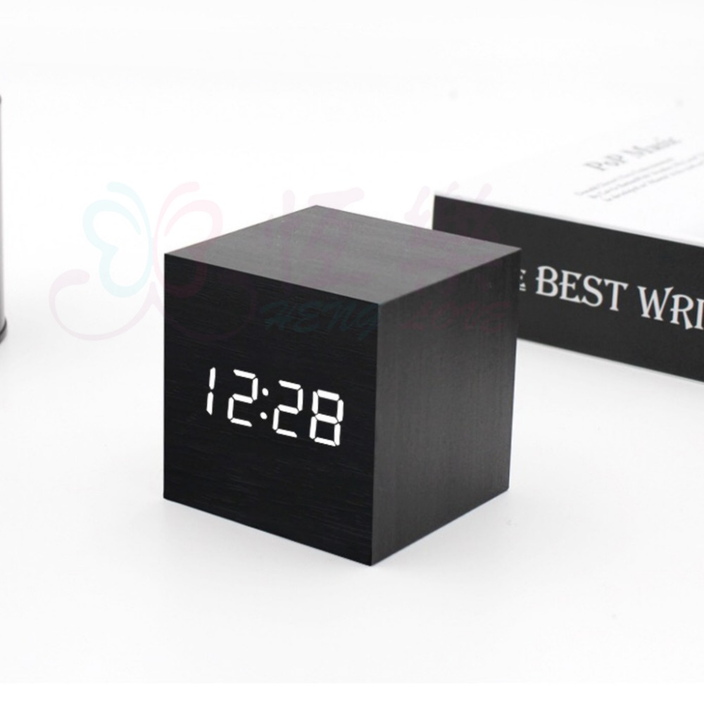 台灣現貨🇹🇼質感木紋LED電子鐘【恆樂居家】生日禮物 交換禮物 宿舍時鐘 木質時鐘 木紋時鐘 學生鬧鐘 電子鐘-規格圖9