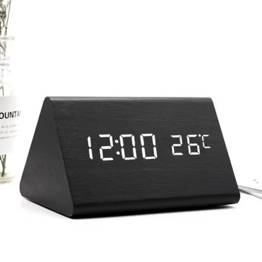 台灣現貨🇹🇼質感木紋LED電子鐘【恆樂居家】生日禮物 交換禮物 宿舍時鐘 木質時鐘 木紋時鐘 學生鬧鐘 電子鐘-規格圖9