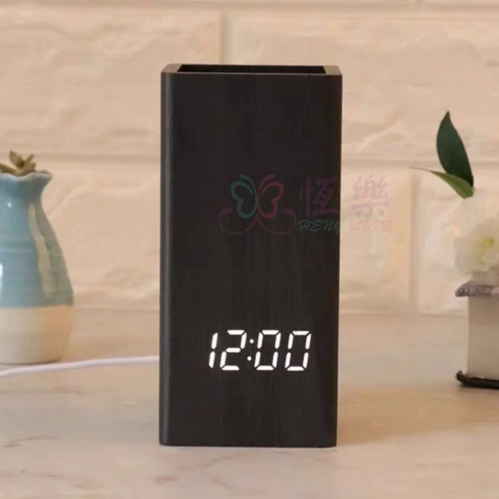 台灣現貨🇹🇼質感木紋LED電子鐘【恆樂居家】生日禮物 交換禮物 宿舍時鐘 木質時鐘 木紋時鐘 學生鬧鐘 電子鐘-規格圖9