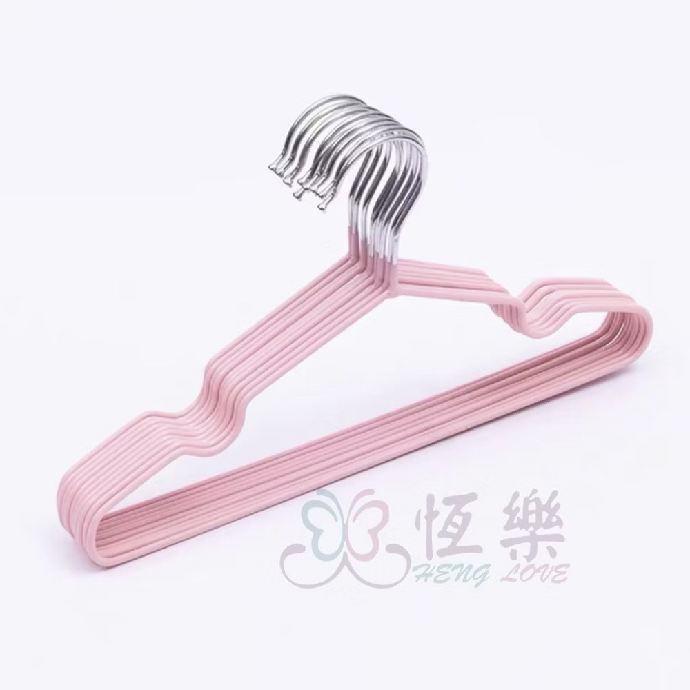 加粗浸塑防滑衣架-41公分/30公分兒童【恆樂居家】 衣架 防滑 衣服 4mm 加厚 居家 浸塑衣架 成人衣架-規格圖7