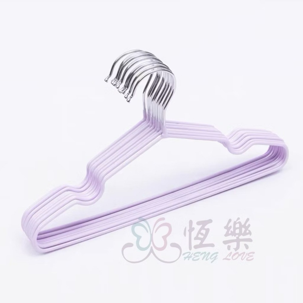 加粗浸塑防滑衣架-41公分/30公分兒童【恆樂居家】 衣架 防滑 衣服 4mm 加厚 居家 浸塑衣架 成人衣架-規格圖7