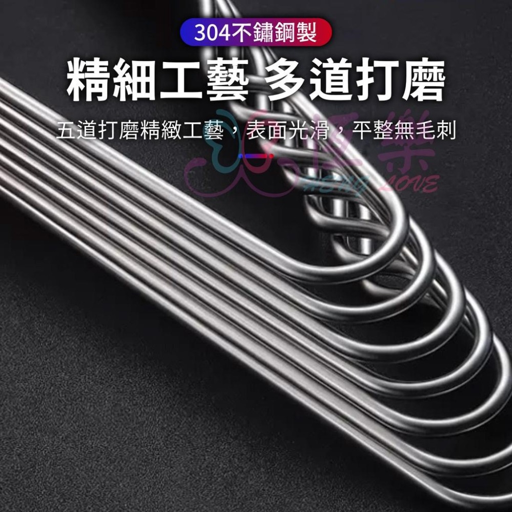 304不鏽鋼衣架 32/42公分 兒童/成人衣架【恆樂居家】加粗實心不銹鋼衣架  超取最多70支 不鏽鋼曬衣架 衣架-細節圖6