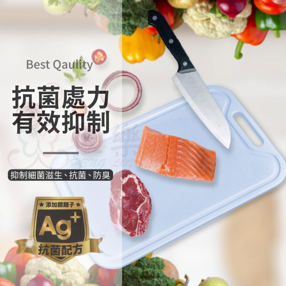 🇹🇼台灣製造 PE防滑抗菌砧板 銀離子 台灣製造 砧板【恆樂居家】SGS認證 台製 Ag+ 抗菌砧板 料理砧板 菜板-細節圖2