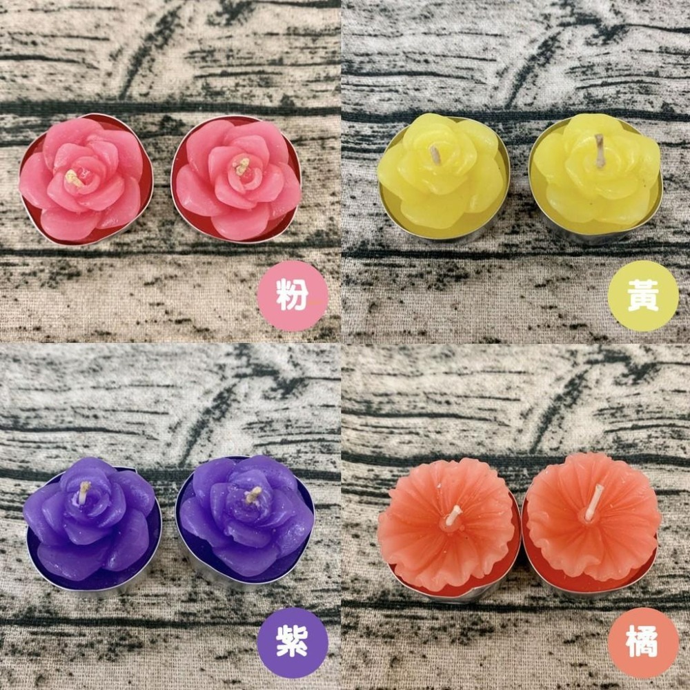 花型蠟燭-六入組【恆樂居家】浮水蠟燭 蠟燭 浮水蠟燭-細節圖2