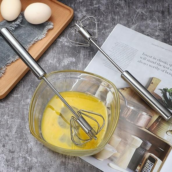 旋風手壓半自動打蛋器【恆樂居家】旋風打蛋器 超省力不鏽鋼自動打蛋器 手壓旋轉打蛋器 家用廚房手動雞蛋攪拌器-細節圖5