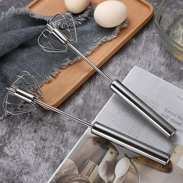 旋風手壓半自動打蛋器【恆樂居家】旋風打蛋器 超省力不鏽鋼自動打蛋器 手壓旋轉打蛋器 家用廚房手動雞蛋攪拌器-細節圖6