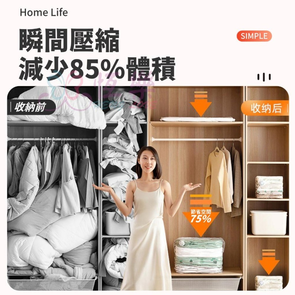 🇹🇼現貨 免抽氣 加厚立體真空壓縮收納袋 無紡布 【恆樂居家】壓縮袋 棉被收納袋 衣物收納 衣物真空袋 真空收納袋-細節圖2