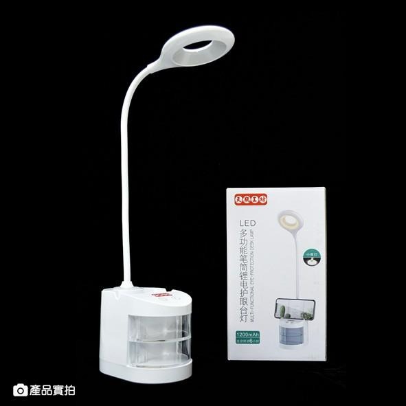 環狀燈LED多功能筆筒眼檯燈 手機架 USB供電 18650電池【恆樂居家】筆筒 閱讀燈 USB檯燈 小夜燈 護眼檯燈-細節圖6
