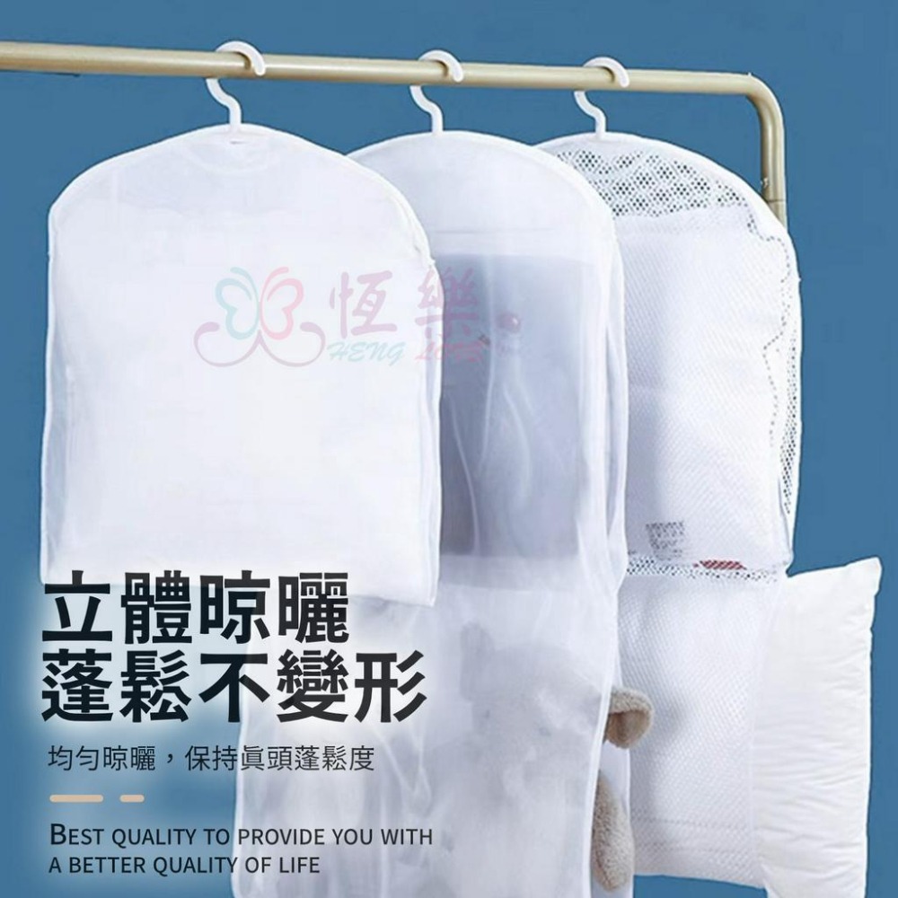 多功能網格曬枕器【恆樂居家】曬枕頭 晾衣架 曬娃娃 透氣網 枕頭曬網 枕頭透氣曬網 洗衣網 晾曬網袋 曬枕-細節圖3