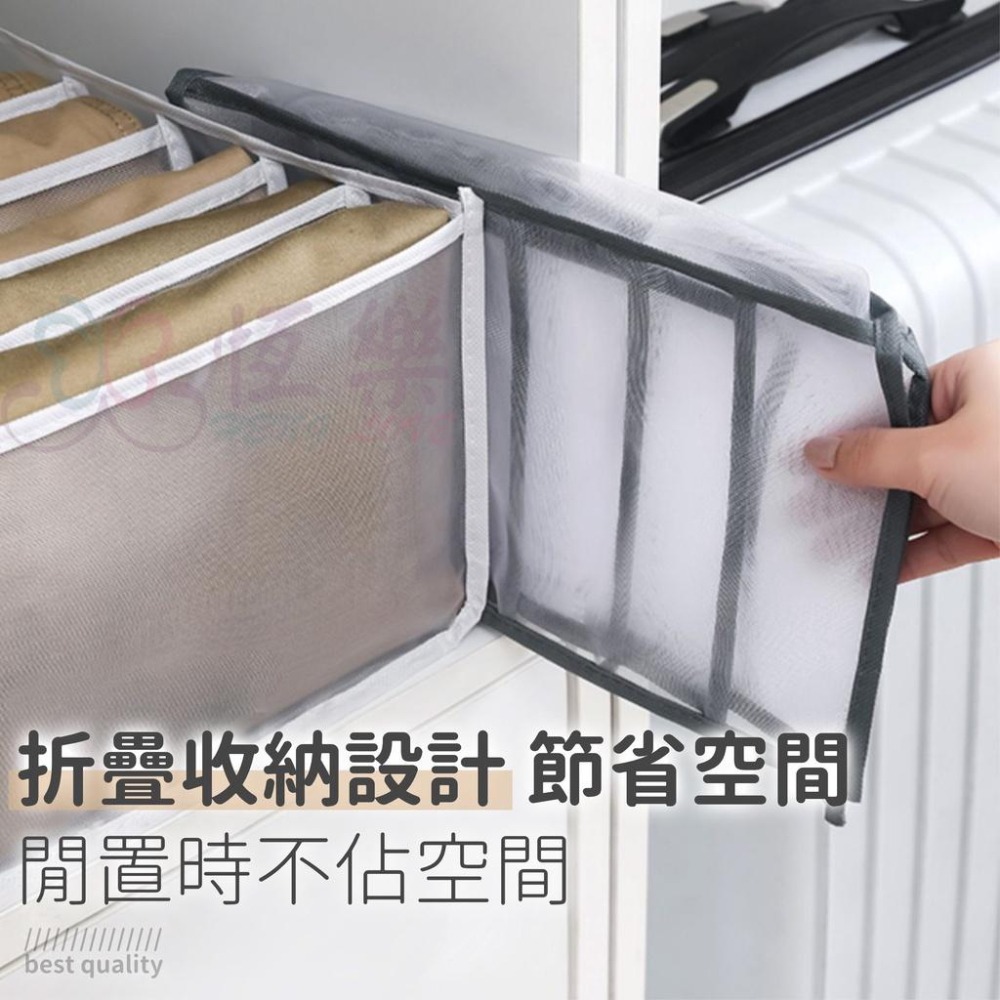 衣物收納分隔袋 衣櫥整理【恆樂居家】PVC收納袋 分格 分隔整理箱 紗網收納袋 衣物整理 衣服整理 內褲分格 收納格-細節圖6