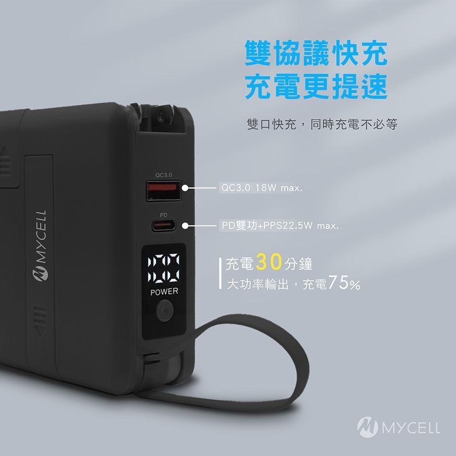 贈招福御守＋【MYCELL】7in1多功能磁吸自帶線充電器 內附英規/歐規轉接頭 收納袋-細節圖6