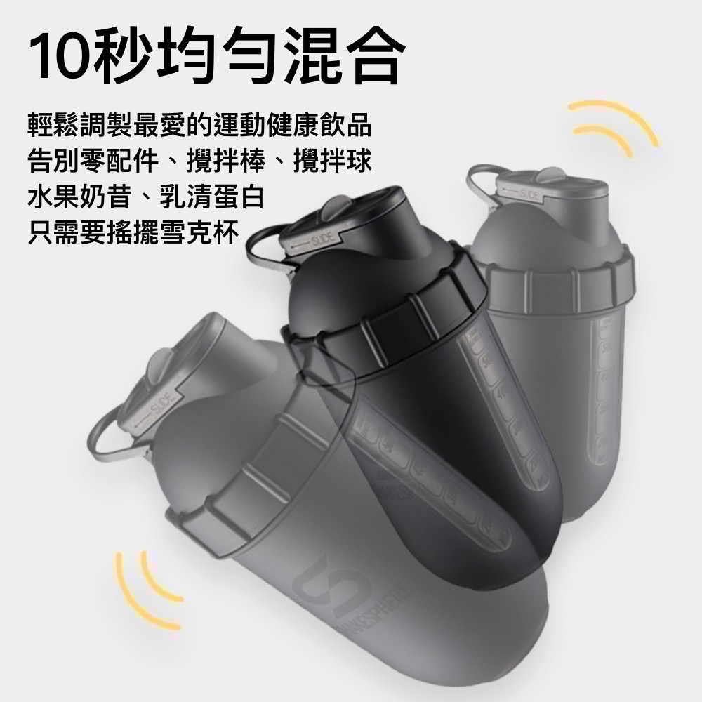 【英國ShakeSphere】經典款膠囊雪克杯(乳清搖搖杯、健身水壺、高蛋白搖杯)-細節圖2