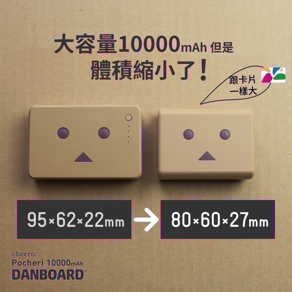 日本熱銷cheero 迷你阿愣 Danboard 10000mAh 有標明 Wh可以帶上飛機喔-細節圖3