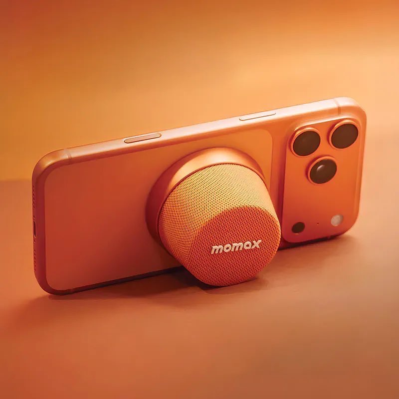 Momax 藍芽喇叭 膠囊喇叭 迷你音響 無線音箱 防水喇叭 磁吸款 低音喇叭 手機支架 派對專用！-細節圖11