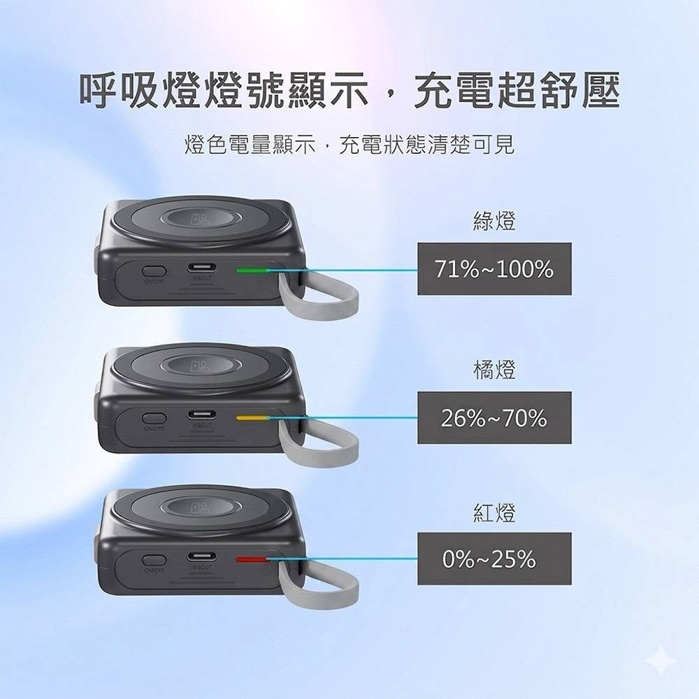 KooPin小立方5000mAh SSSB半固態防爆自帶線磁吸行動電源-細節圖9
