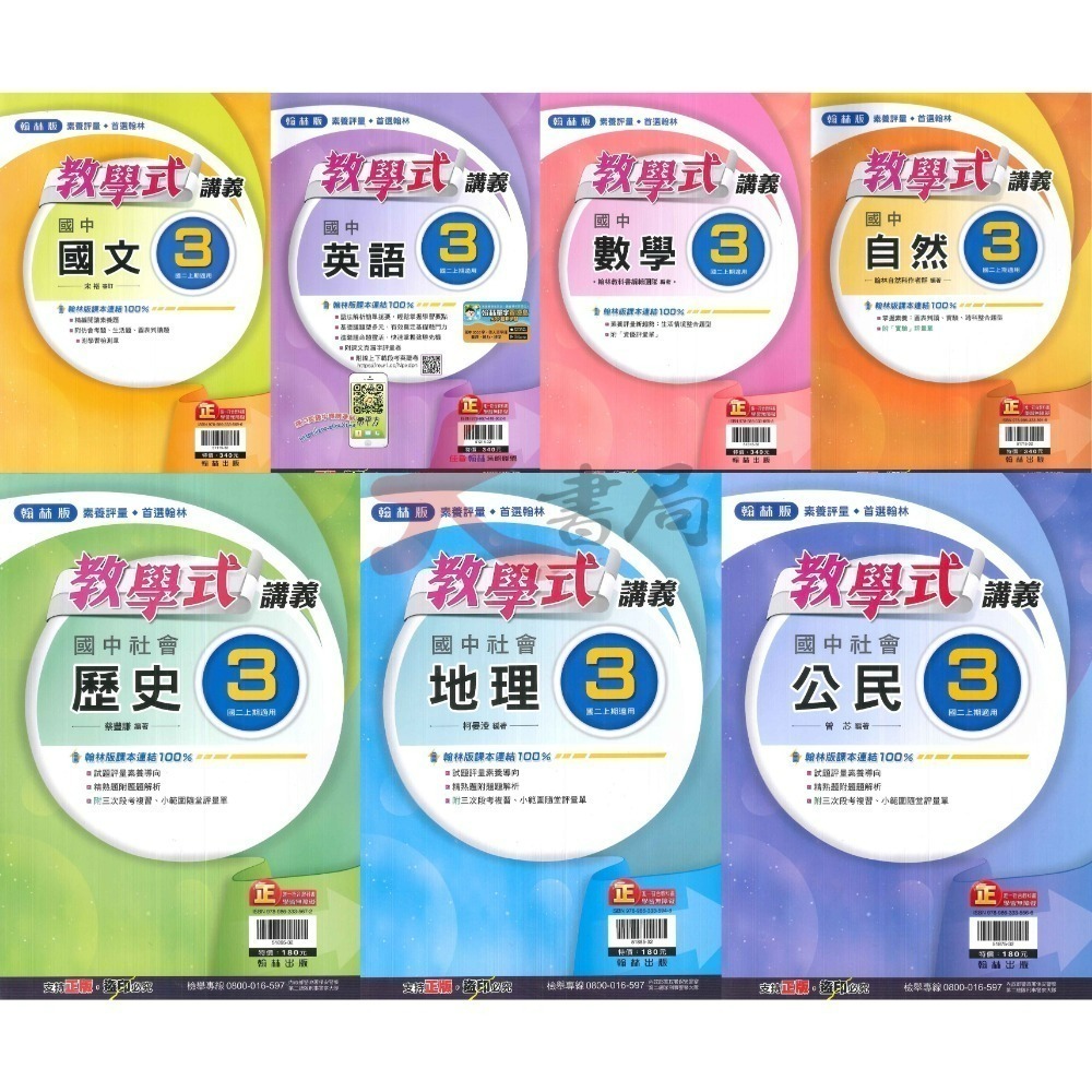 112上 最新 翰林國中『教學式』8上 國二上 國中講義 國文 英語 數學 自然 歷史 地理 公民 附解答 (國二)-細節圖2