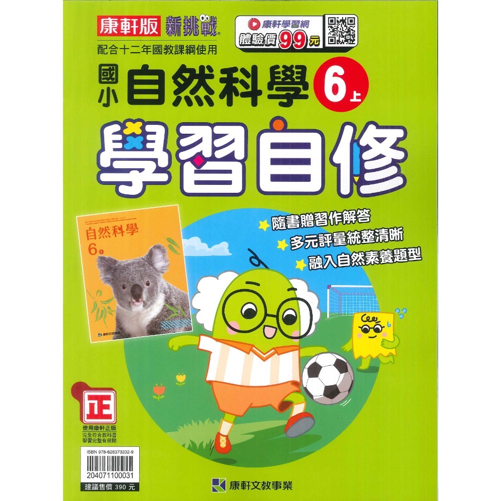 新課綱《113》 國小『自修』6上 翰林 康軒 南一 國語 數學 自然 社會 6年級 參考書 另附學校習作解答 (小六)-規格圖1