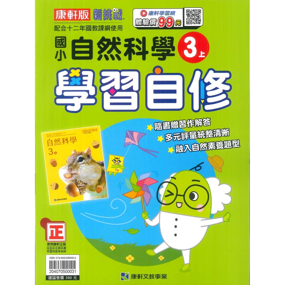 《113》 國小『自修』3上  翰林 康軒 南一 國語 數學 自然 社會 3年級 參考書 另附學校習作解答 (小三)-規格圖1