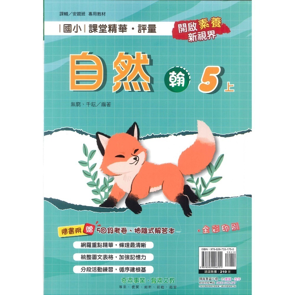 113上 奇鼎國小『課堂精華』5上 5年級 配合翰林 康軒 南一  國語 數學 生活 附解答(小五)-規格圖11