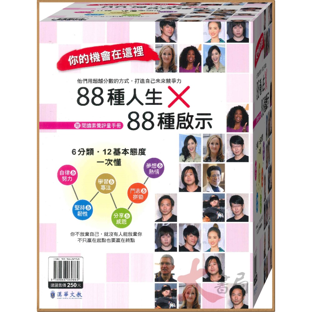 漢華國中 - 88種人生 X 88種啟示(附閱讀素養評量手冊)-規格圖1