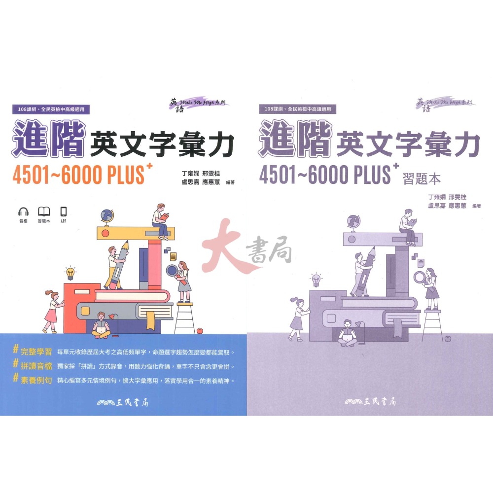 三民高中 單字書『英文字彙力』基礎2000、核心2001~4500、進階4501~6000PLUS 國中到高中皆可使用_-細節圖5