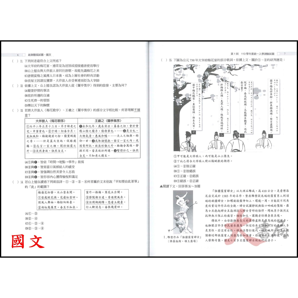 【114統測】翰林高職『統測王』統測歷屆試題 國文 英文 106~113年 刷題用 附解答含詳解-細節圖4