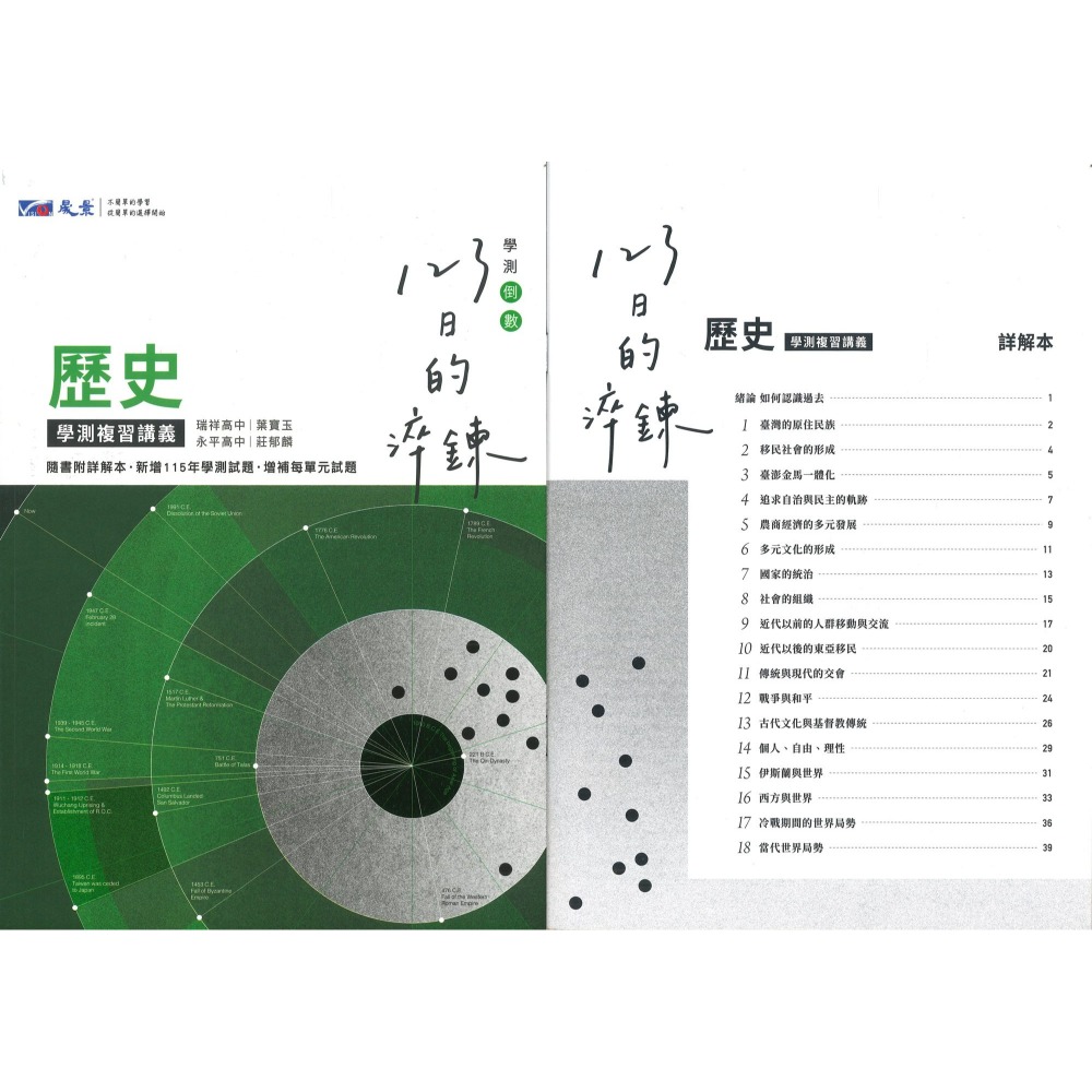 【116學測】晟景高中『淬鍊123』學測複習講義_數學1-2、數學3A-4A、物理、化學、生物、地科、歷史、地理、公民-規格圖1
